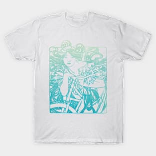 Big Hair And Bike in Sky T-Shirt